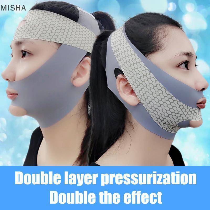 Misa Face-Lift With Sleep Face V Shaper Facial Slimming Bandage Relaxing Shape Lift Giảm Double Chin