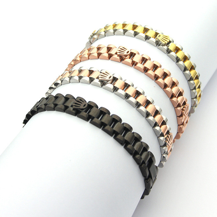 YPTU Tank tank bracelet palm r Couple's steel men's rose simple bracelet, gold titanium18k Bracelet