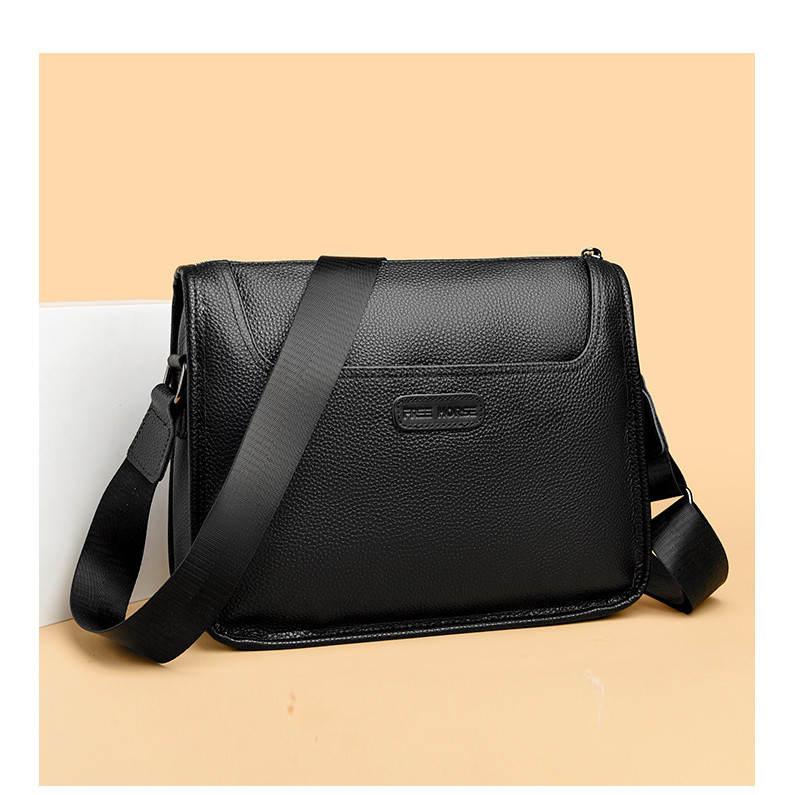 Top-layer cowhide men's bag, crossbody bag, genuine leather men's shoulder bag, large-capacity men's
