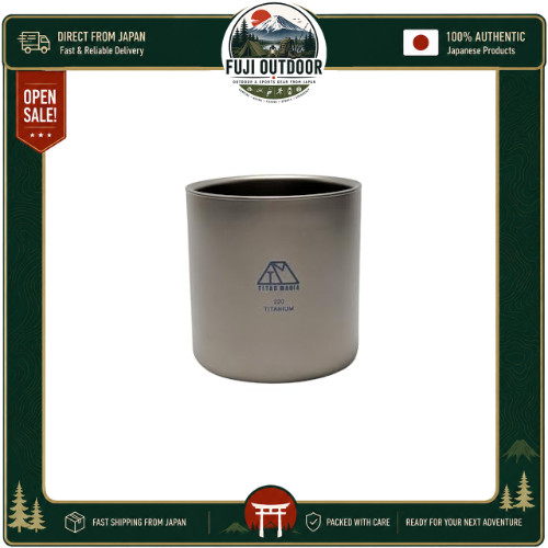 TITAN MANIA (Titan Mania) Cốc hai lớp bằng titan, cấu trúc kép, siêu nhẹ, có thể xếp chồng lên nhau,