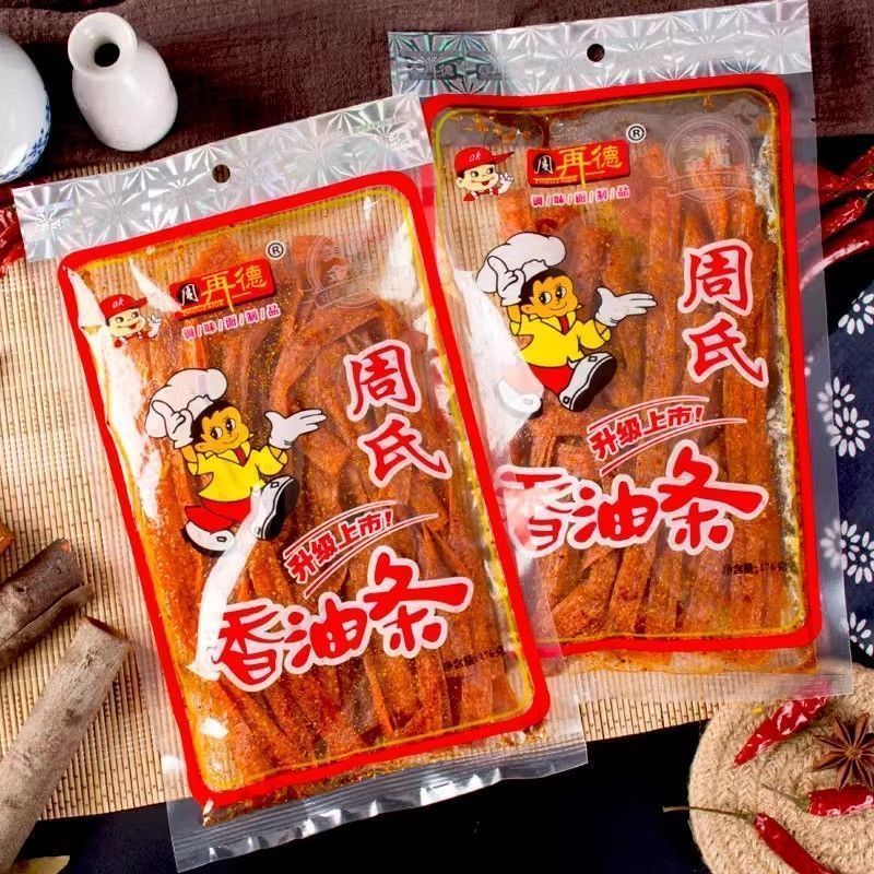 August Zhou 's Sesame Fritters Dải cay Hunan Specialty Zhou Zaide Master Gluten Snacks Đồ ăn nhẹ thờ