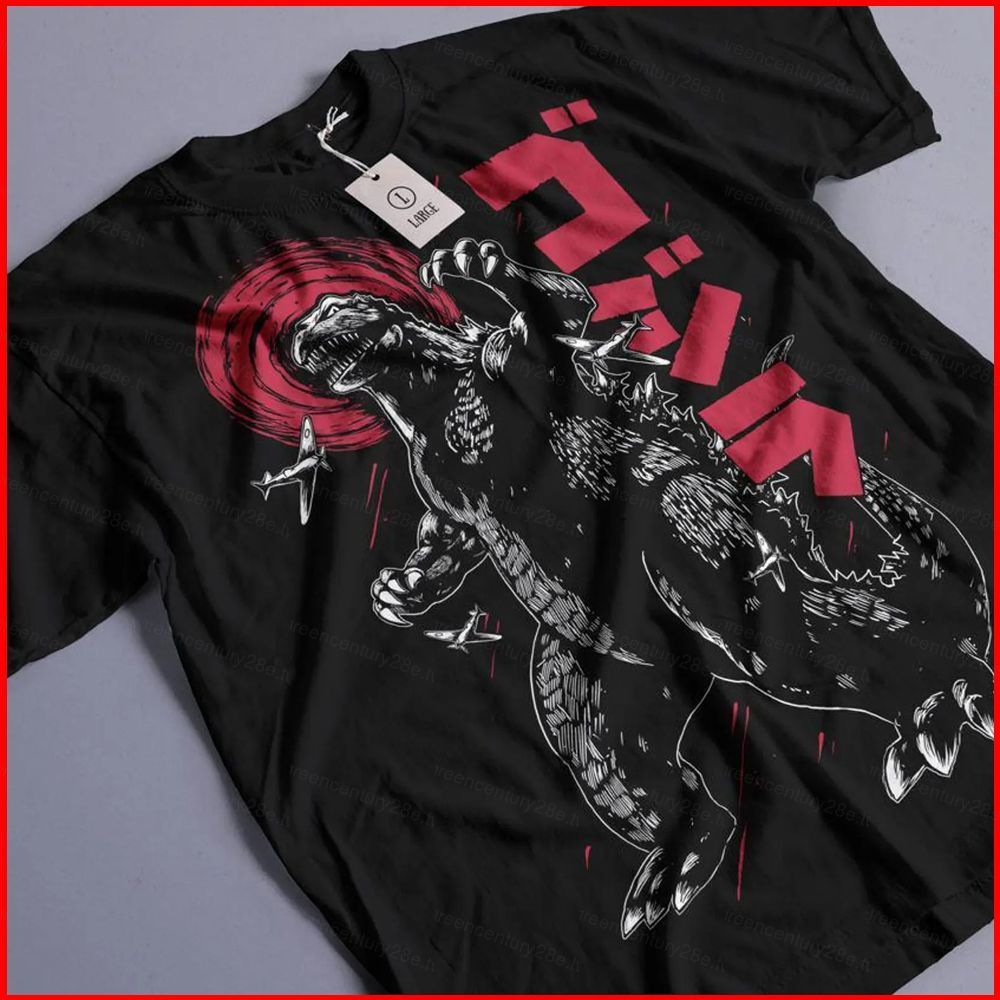 Áo thun Gozilla Retro Arcade 110CM-6XL hoạt hình dễ thương áo thun ngắn tay