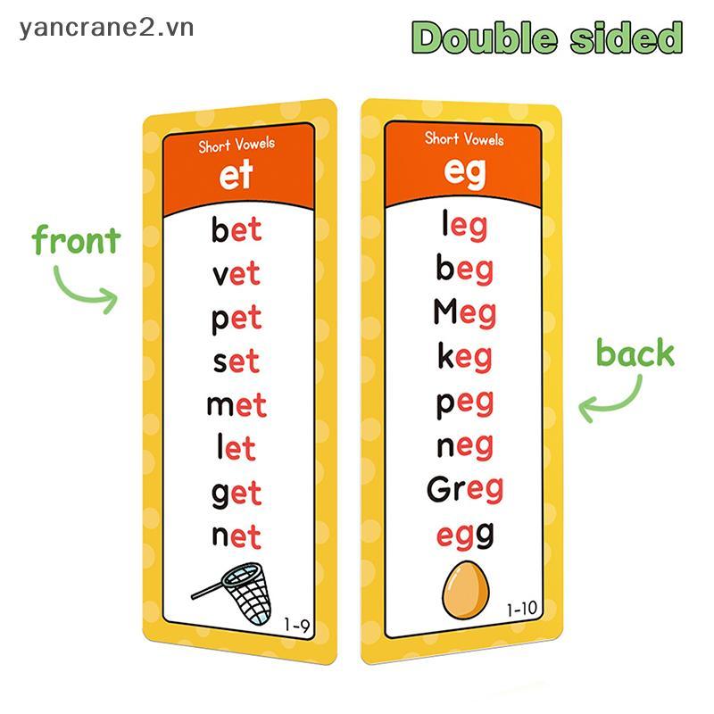 [yancrane] Thẻ danh sách từ ngữ âm, 117 nhóm Danh sách cột từ ngữ âm, Dụng cụ giảng dạy xây dựng từ 