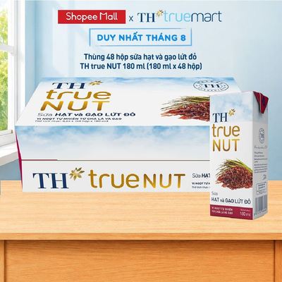 Thùng Sữa Hạt và Gạo Lứt Đỏ TH true NUT milk 180ml (48 Hộp)