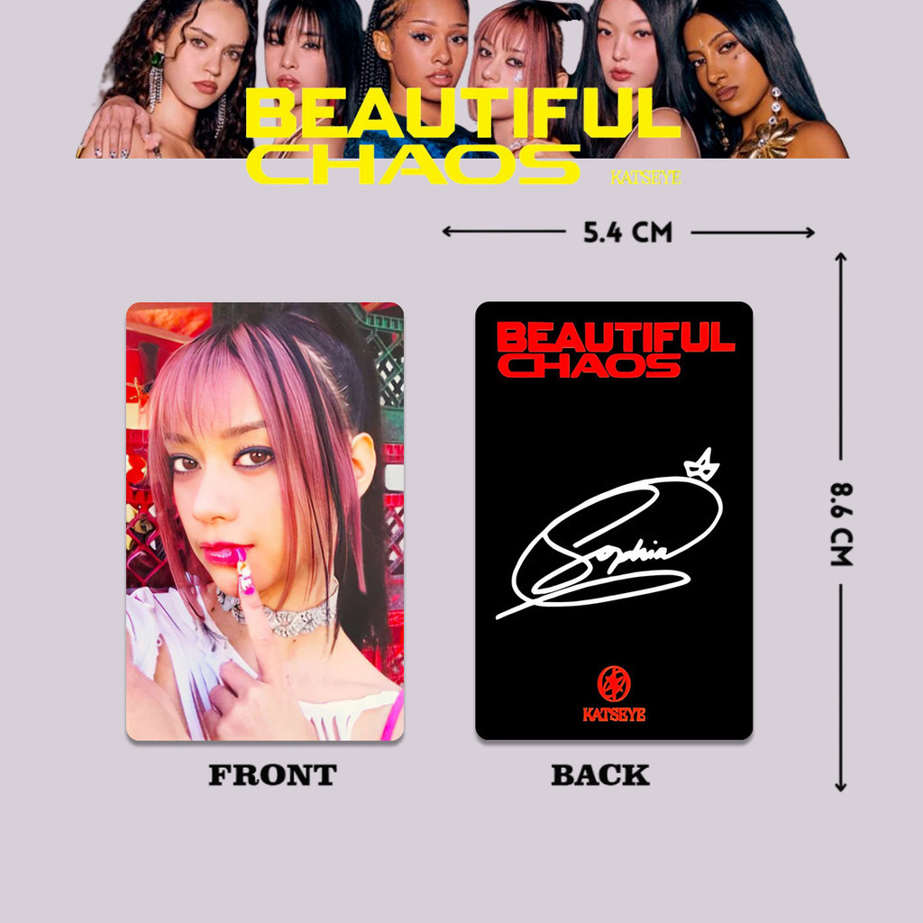 KATSEYE Kết hợp CHUỖI ĐẸP Hàng hóa Photocard Thẻ ngẫu nhiên wvs Photocard đặc biệt EYEKONS
