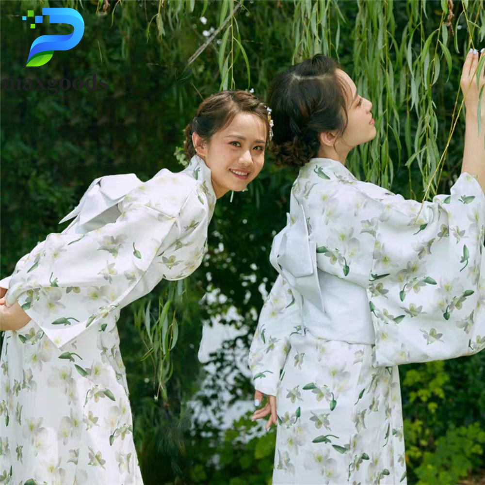 maxgoods MAXGOODS kimono truyền thống Nhật Bản, Váy kimono cô gái Sakura phong cách Nhật Bản Châu Á,
