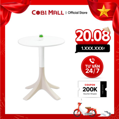 Bàn nhựa đúc Canard - 2 màu - Trắng/ Đen - Cobi Home