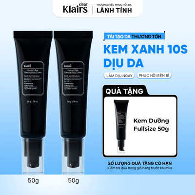 [DATE T11/27] Combo 2 Kem dưỡng ẩm Dear, Klairs Midnight Blue Clearing Water Cream hỗ trợ tái tạo da 50g [FS]