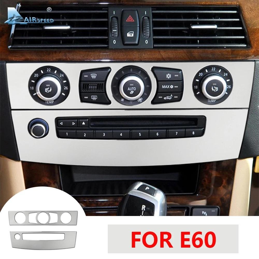 Airspeed Cho Xe BMW E60 Phụ Kiện BMW E60 Dán Cho Xe BMW E60 M5 Nội Thất Viền AC CD Khung Núm Điều Kh