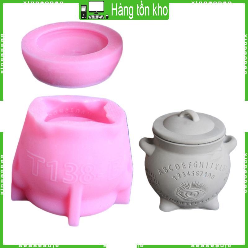 XI Witch Resin Jar Khuôn Silicon Có Nắp Khuôn Silicon Đa Năng