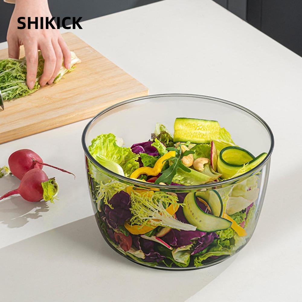 SHIKICK Máy Giặt Rau Củ Spinner Bát, PP Công Suất Lớn Salad Spinner, Bền Dễ Sử Dụng Hoạt Động Bằng T
