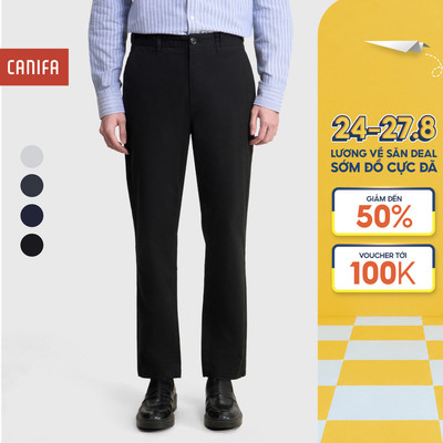 Quần kaki nam CANIFA dáng công sở form suông basic 8BK26A001