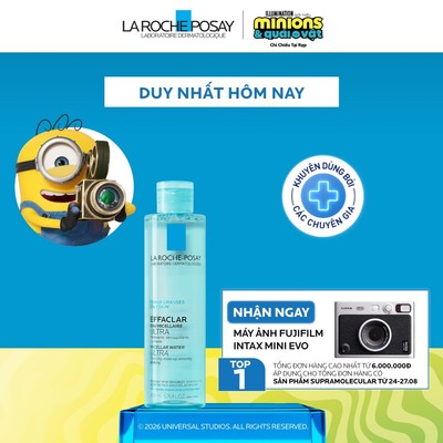 Nước làm sạch sâu và tẩy trang da dầu nhạy cảm La RochePosay Micellar Water 200ml