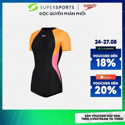 Đồ Bơi Một Mảnh Nữ Speedo Asia Fit Colourblock Splice Short Sleeve Extra Low - Nhiều Màu - 8-12947005