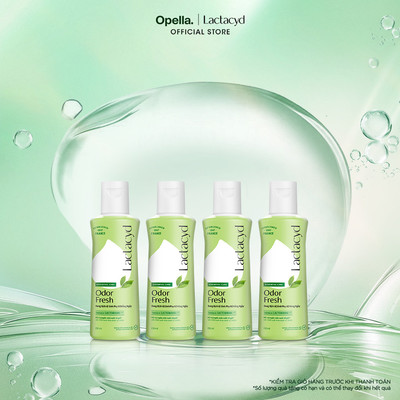 Bộ 4 chai Dung Dịch Vệ Sinh Phụ nữ Lactacyd Odor Fresh Ngăn Mùi 24H 150ml/chai