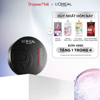 Phấn nước dạng kem nền 24H mịn mướt lâu trôi, che phủ, kiềm dầu L’oreal Paris Infallible Fresh Wear 11G