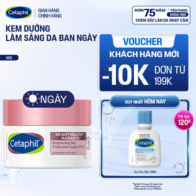 Kem dưỡng ẩm sáng da ban ngày dịu lành cho da nhạy cảm CETAPHIL BRIGHT HEALTHY RADIANCE DAY CREAM