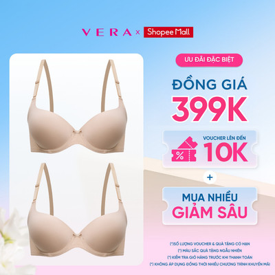 COMBO 2 Áo ngực có gọng cup 3/4 nữ Misaki microfiber trơn mút mỏng nâng nhẹ - M1049