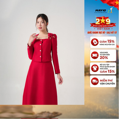 Bộ áo khoác váy nữ May 10 mã 30225017GZ VK169