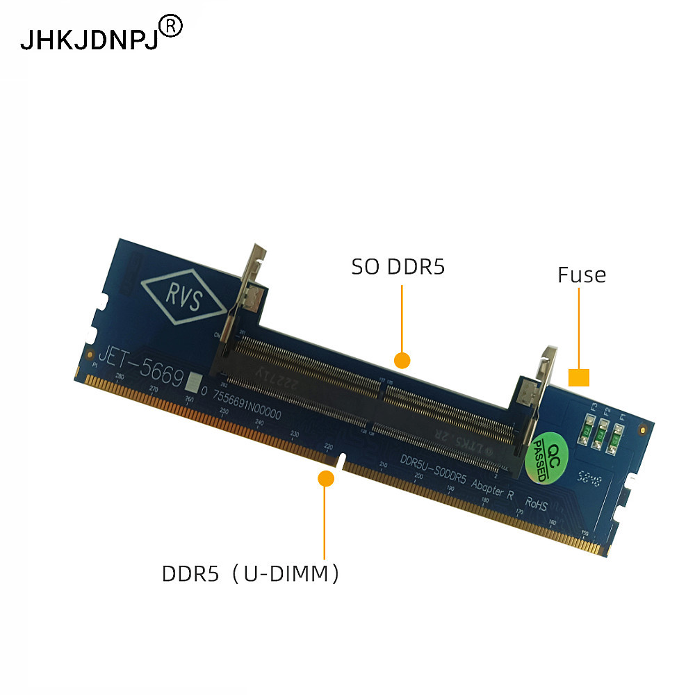 Laptop DDR5 RAM sang SO DDR5 Thẻ chuyển đổi U-DIMM, Bộ kiểm tra bộ nhớ SO DDR5 sang DDR5 Bộ chuyển đ