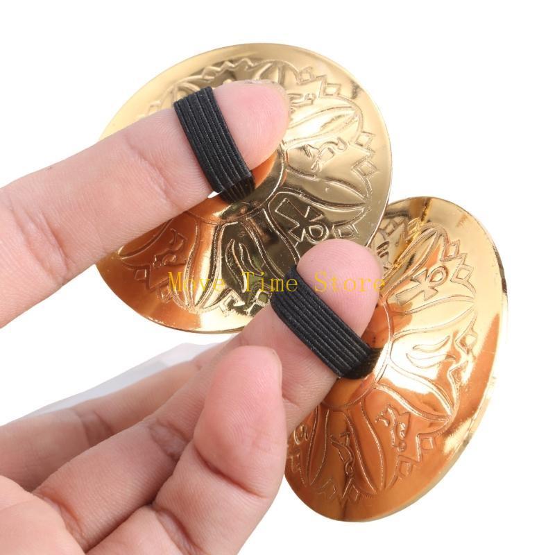 [Kivora] 92ME Belly Dancing Indian Finger Cymbals Nhạc cụ dành cho lớp học mầm non