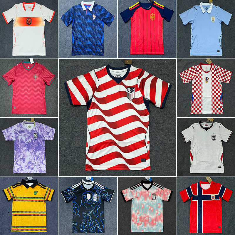 Áo đấu Pháp Tây Ban Nha World Cup Ghana 2026 Brazil Áo bóng đá Ma-rốc World Cup Hà Lan Jersey Urugua