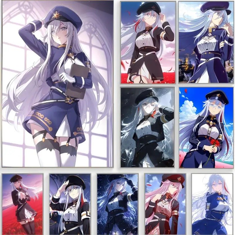 GYCI quân sự anime Eighty Six Poster Nghệ thuật treo tường cổ điển Trang trí nội thất Vỏ và dính Unf