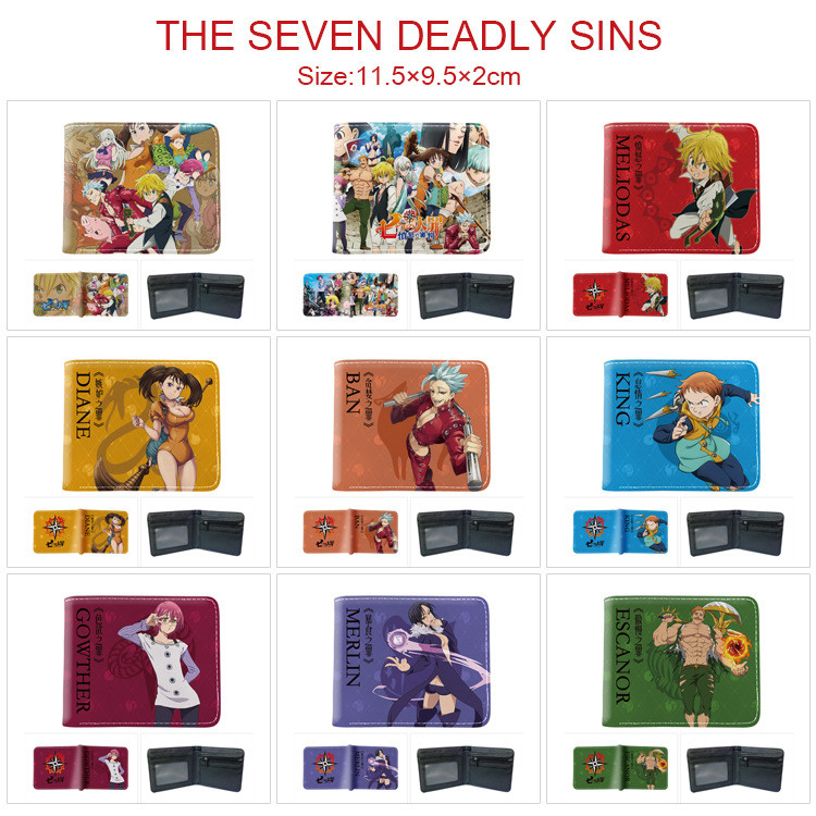 Ví PU có thể gập lại Seven Deadly Sins Anime