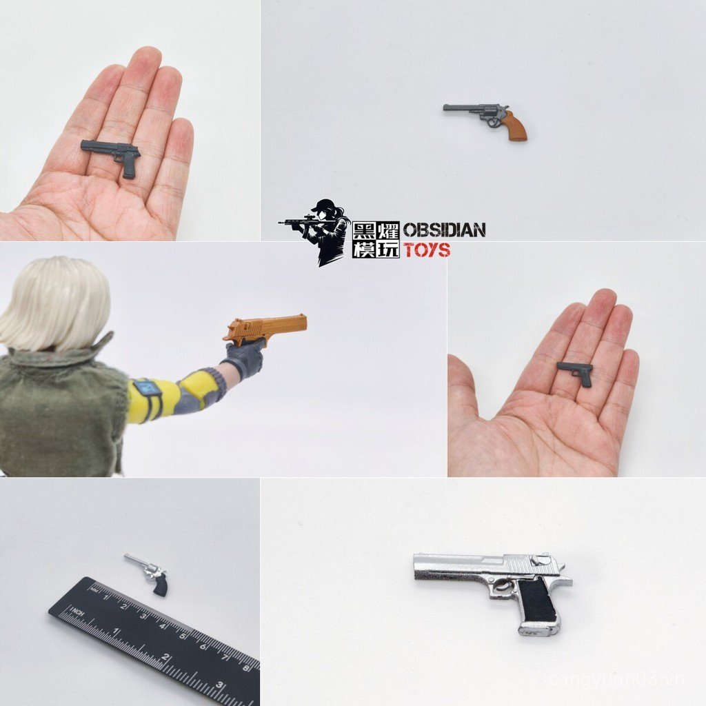 20 cm Model 1 / 12 Người Lính Phụ Kiện Beretta Resident Evil Revolver Sandam Desert Eagle Gangster 3