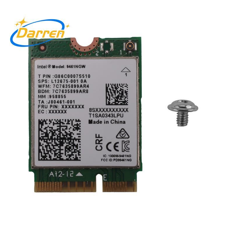 Thẻ WiFi Xanh Cho 9461NGW Thẻ WiFi AC 9461 2.4G / 5G Dual Band 802.11AC M2 Key E CNVI Bluetooth 5.0
