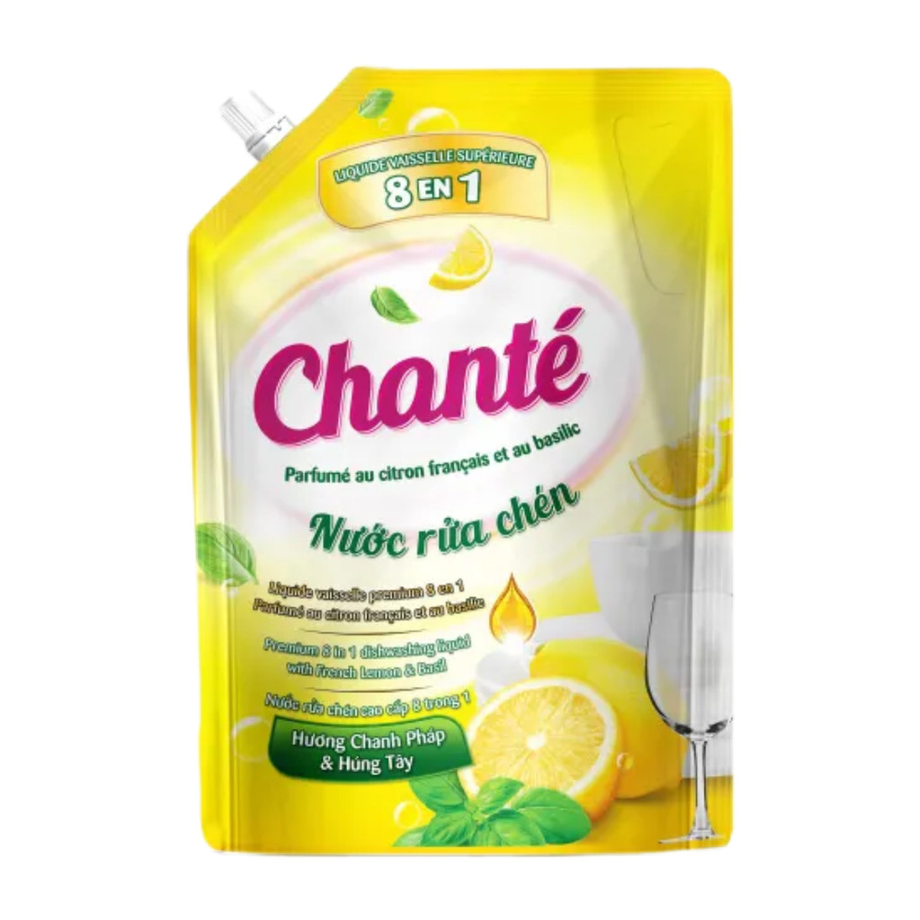 Nước rửa chén Chante 8in1 chanh 3.2kg - 45303