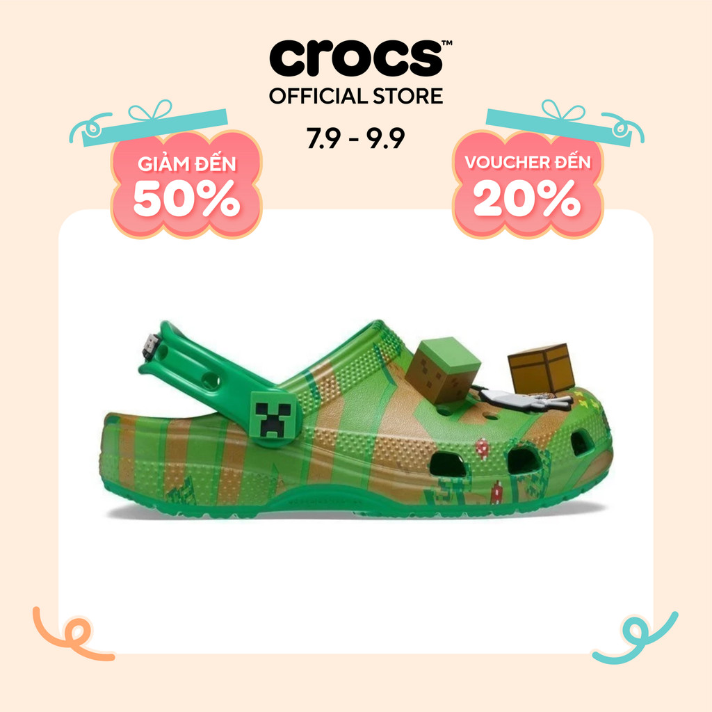 Giày Clog Trẻ Em Crocs Elevated Minecraft Classic - Multi - 208473-90H