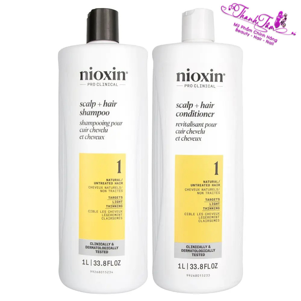 Dầu gội xả chống rụng tóc Nioxin System 1 1000mlx2 - NN