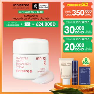 Kem dưỡng da ban đêm ngăn ngừa lão hóa từ trà đen innisfree Black Tea Enhancing Cream 50 mL