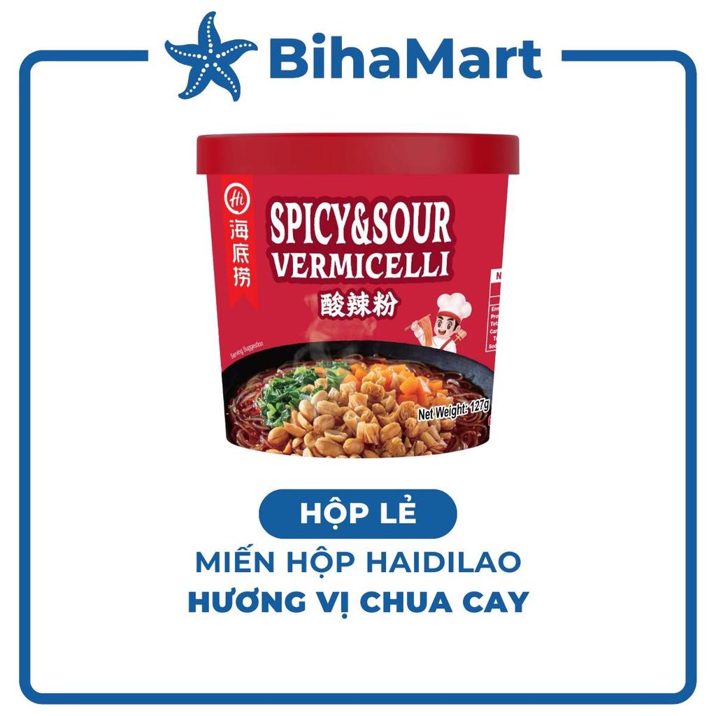HỘP LẺ -YIHAI- Miến hộp Haidilao hương vị Chua cay, Haidilao miến Chua cay Haidilao hộp, Miến Haidia