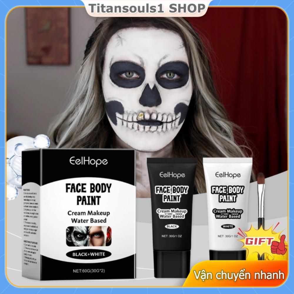 【Quà Tặng Miễn Phí】EELHOPE 3 Miếng Kem Nền đen Trắng Che Khuyết điểm Phấn Phủ Màu Cà Phê đen Hiệu ứn