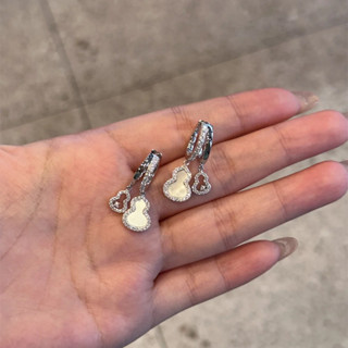  Bông tai và mặt dây chuyền đôi thiết kế thanh lịch màu trắng phù hợp làm quà tặng cho mẹ 