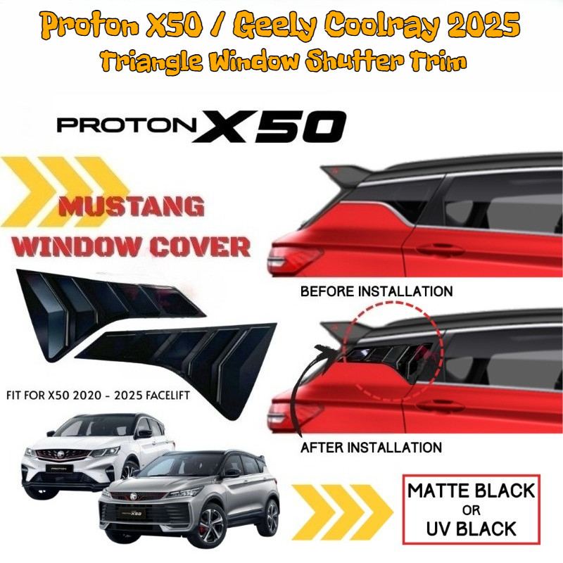Geely Coolray 2025 Phía Sau Tam Giác Cửa Sổ Riêng Tư Louver, Xe Cơ Bắp Mustang Xuất Hiện Phụ Kiện Đi