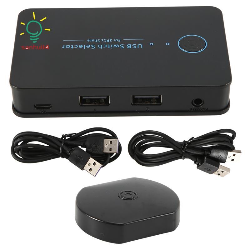 USB KVM Switch USB Chia Sẻ Switch 2 Trong 4 Ra Cho Laptop Bàn Phím PC Chuột Máy in USB Switch Hub Ad
