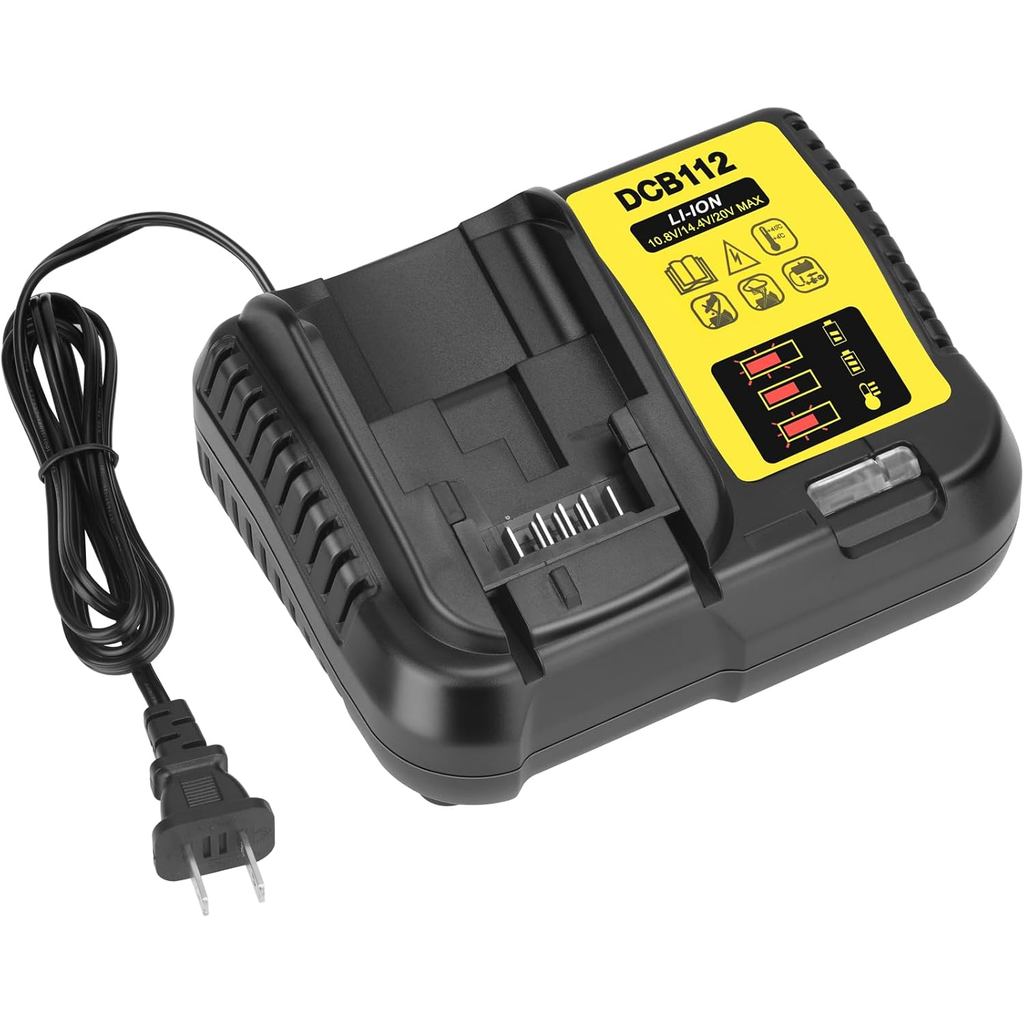Bộ sạc DCB112 Thay thế cho bộ sạc pin Dewalt 20V Max DCB115 DCB118 DCB107, Tương thích với pin De Wa