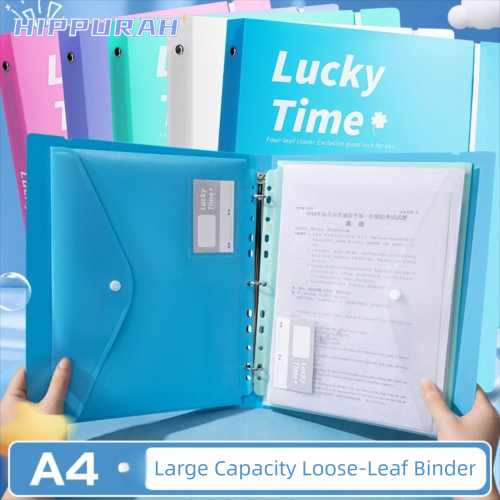 Thư mục tập tin HIPPURAH A4, Thư mục dữ liệu 3 lỗ dung tích lớn, Màu sắc chống bụi PP Ring Binder Th