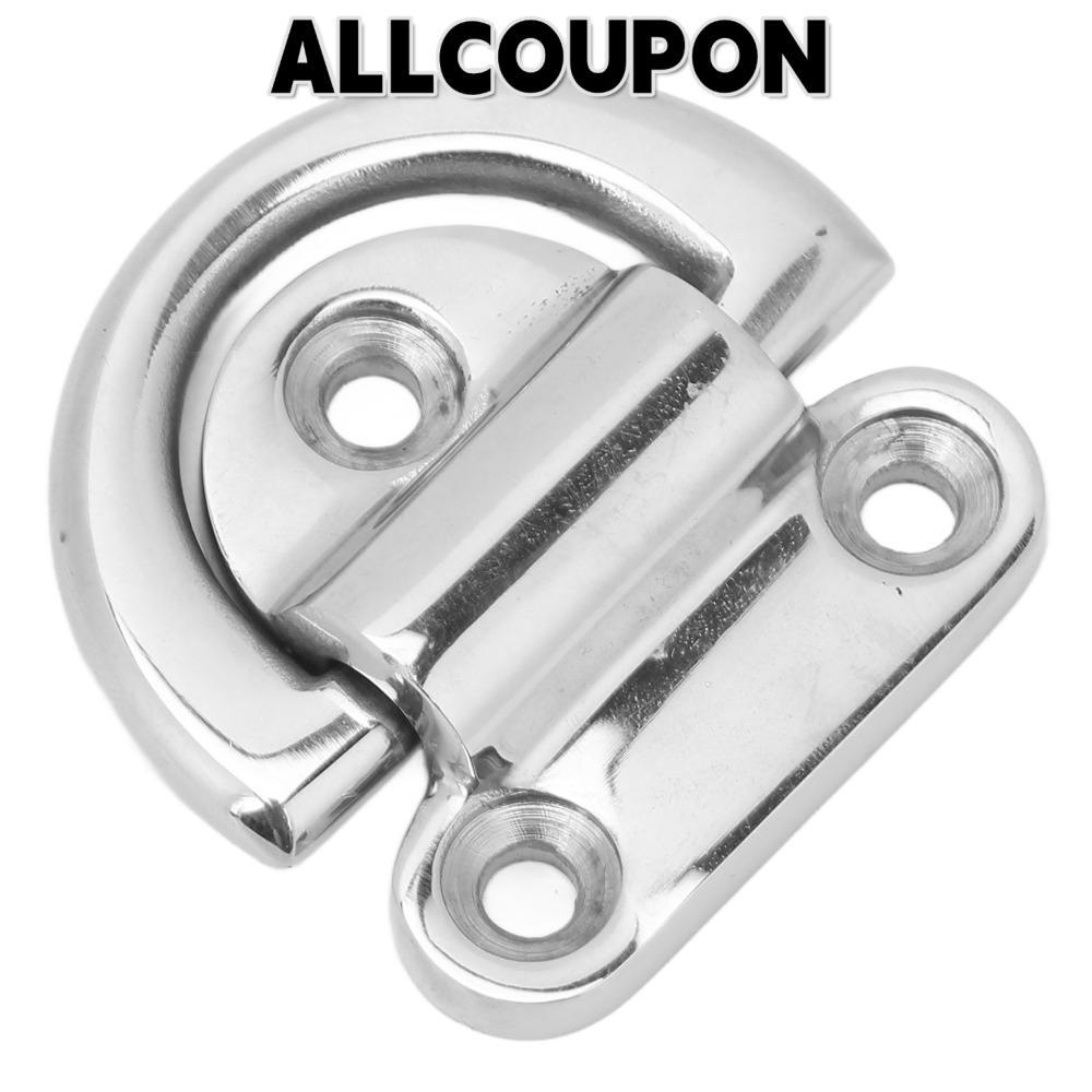 ALLCOUPON Marine Folding Pad Eye, Thép không gỉ 316 60 * 58mm Deck Folding Pad Eye, Marine Grade Acc