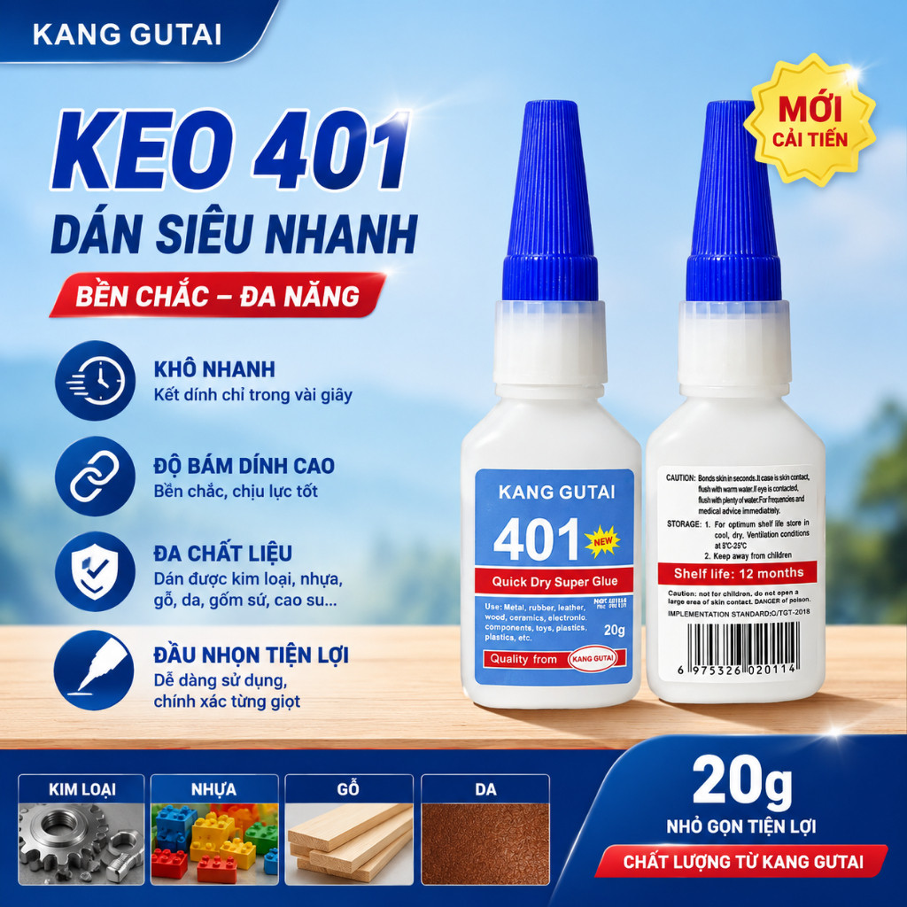 LOCTITE 401 – KEO DÁN NHANH CAO CẤP (CYANOACRYLATE) / KEO DÁN SẮT/ Keo 401 dán móng - đính đá