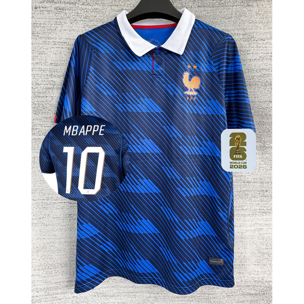 Phiên bản quạt sân nhà kiểu Pháp 2026 OLISE DEMBELE MBAPPE Áo bóng đá nam tay ngắn