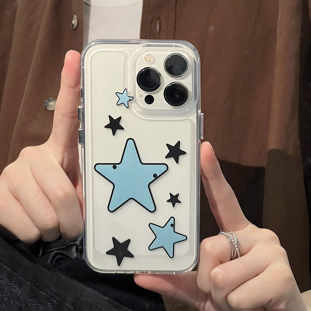 Chính Hãng Phong Cách Punk Ngôi Sao Thích Hợp Cho Apple 14pro max Ốp Điện Thoại Đơn Giản iPhone12 / 