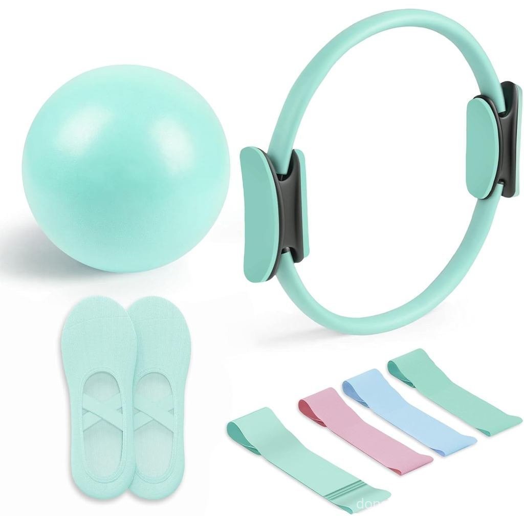 Pilates Essential Kit - Thiết bị tập thể dục di động - có Nhẫn Pilates Toning & Dây kháng lực lâu dà