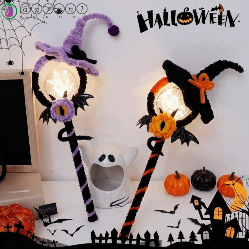 AARON1 Halloween Magic Wand, Light Up Bendable Halloween DIY Fairy Stick, Creative DIY Kit Handmade 