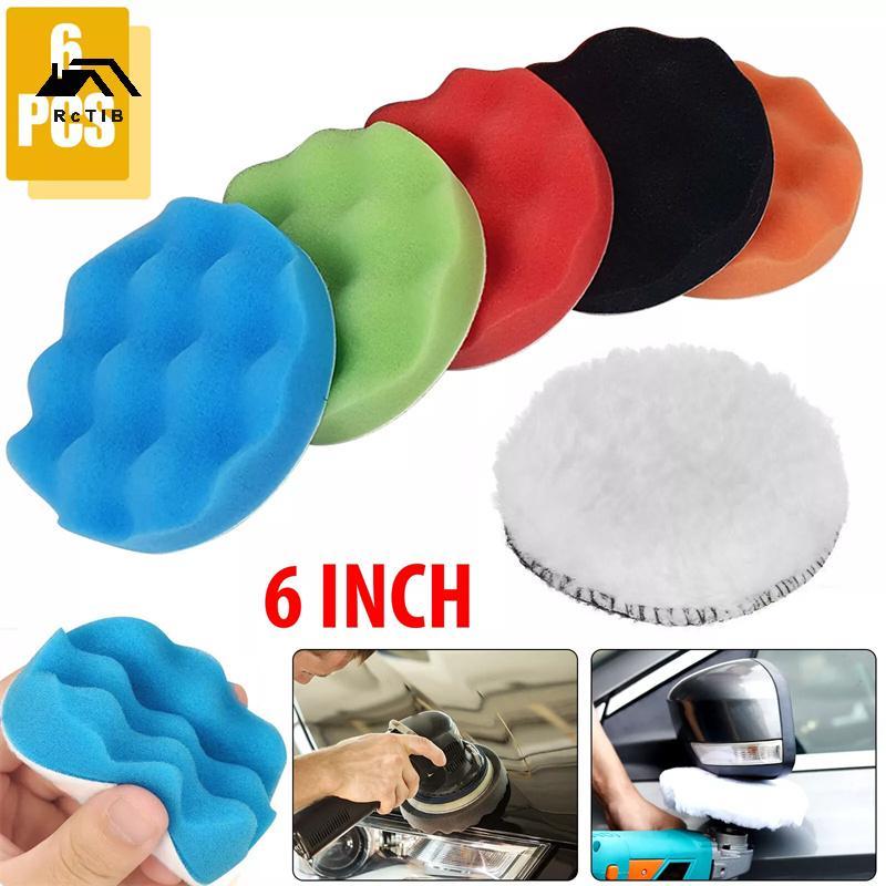 < RcTlB > 6 Pa 6 Inch pound Miếng đánh bóng đánh bóng Bộ miếng bọt biển cắt cho máy đánh bóng ô tô S