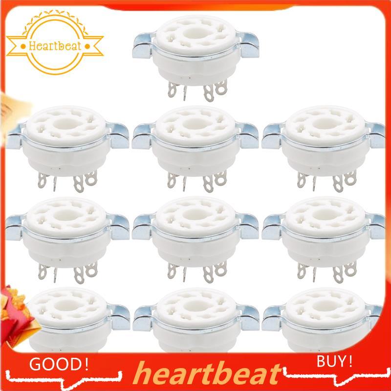10 Chiếc Khung Xe Gắn 8 Pin K8A Octal Gốm Ống Ổ Cắm Cho KT88 KT66 6SN7 5AR4 GZ34 5881 6V6 5U4G 6550 