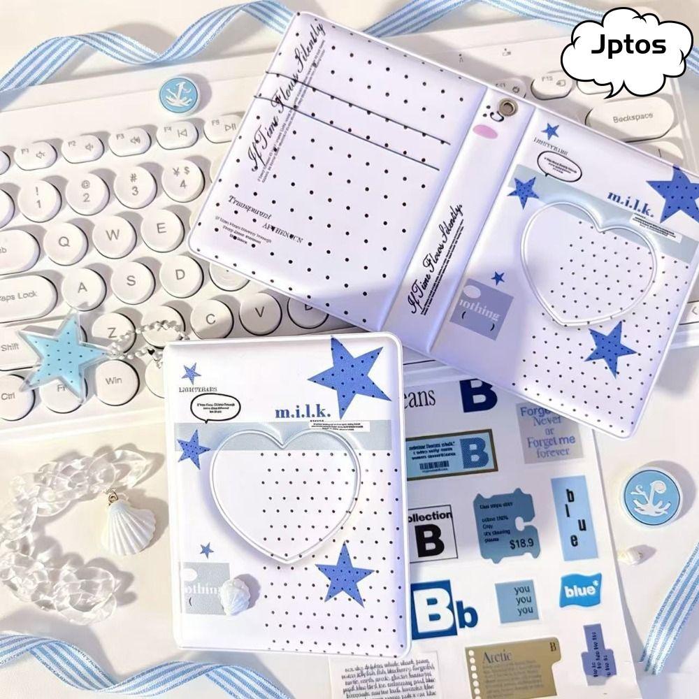 JPTOS Photocard Binder, Ring Binder Sách đựng thẻ 3 inch, Quà tặng Trang bỏ túi PVC Album ảnh Tổ chứ